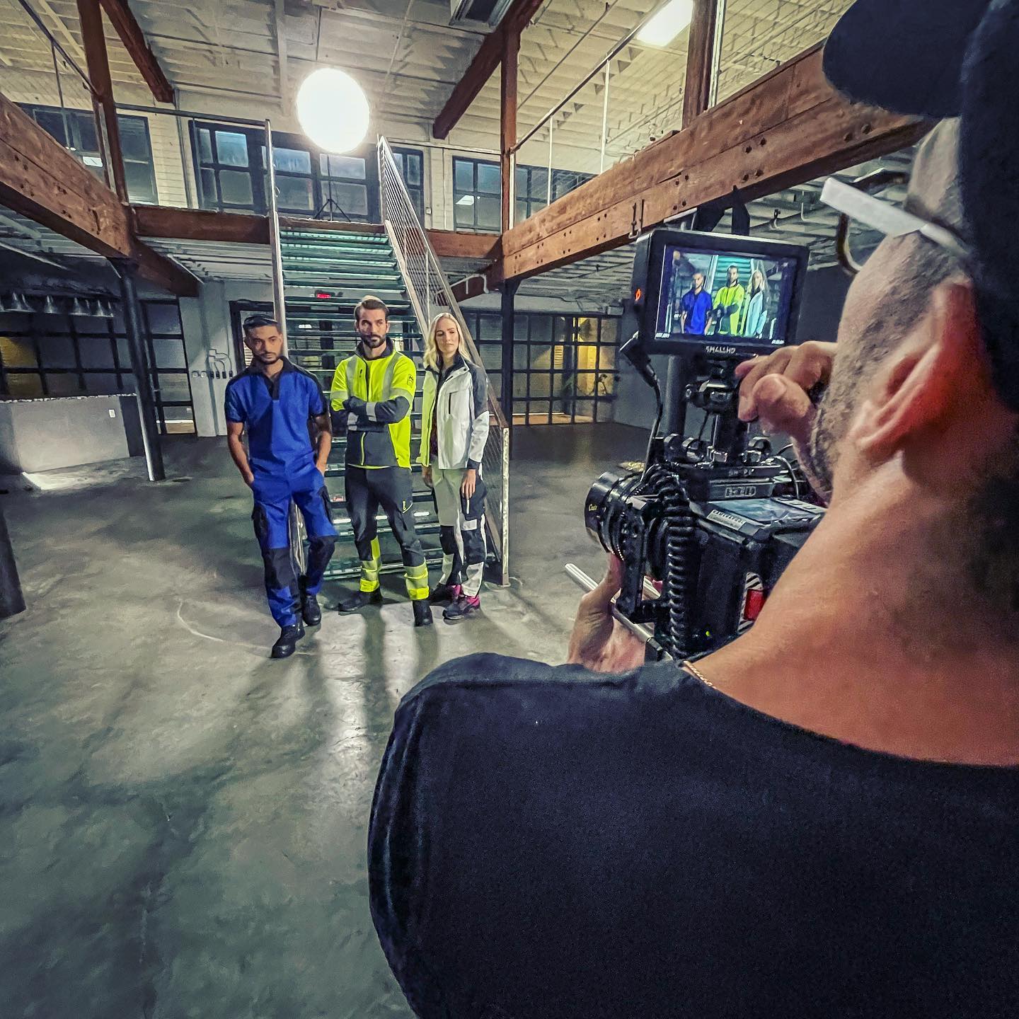 / A powerful cast let this #production for amazing working 👷👷‍♀️clothes come true. Shot on RED in our Miami Office Location 🎥