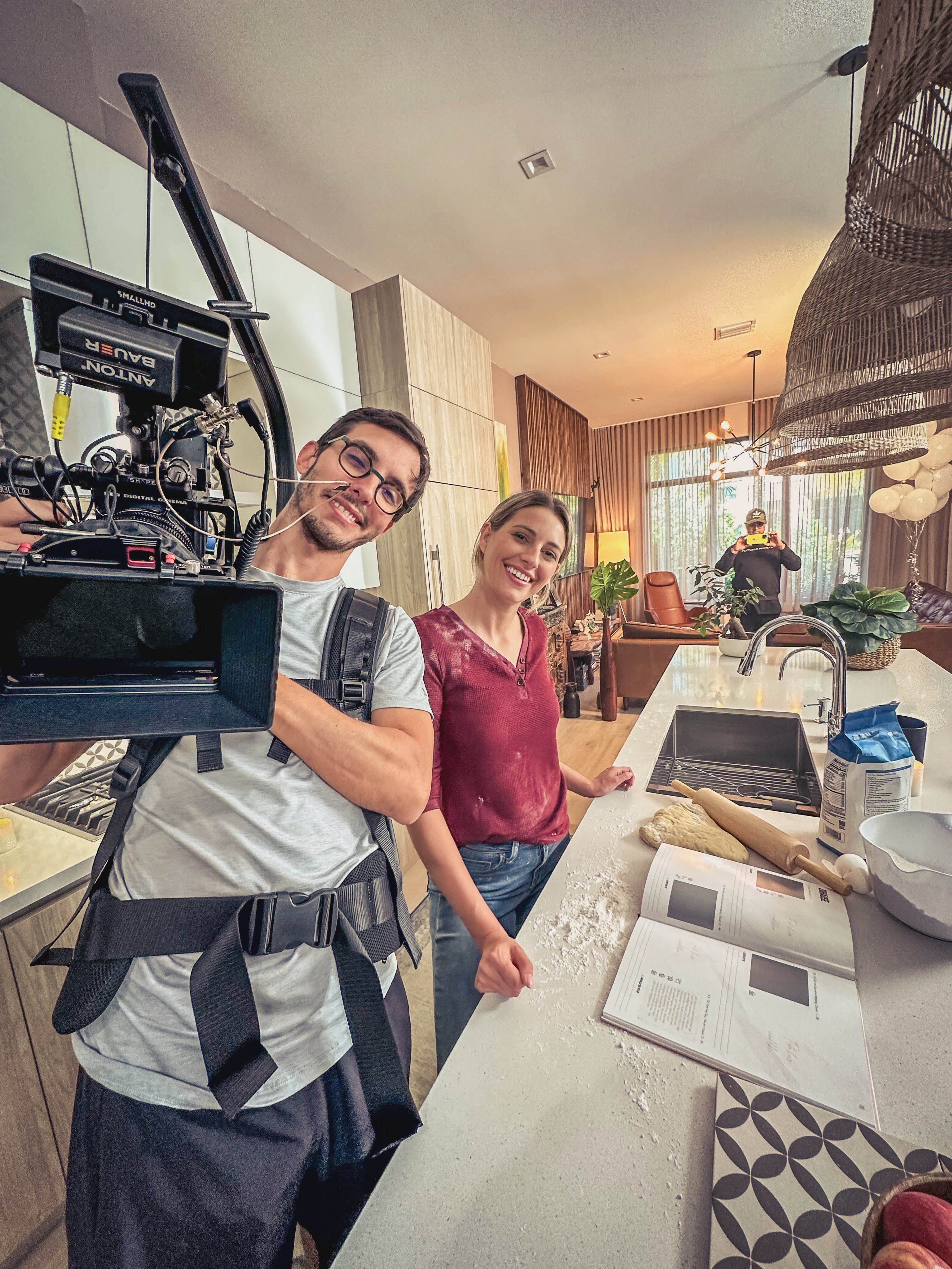 A glimpse from our shoot for an experience book designed for couples — bringing one of its shared moments to life in a beautiful Miami location.

Our lead talent in front of the camera, a RED cinema setup on Steadicam behind it, and a carefully shaped interior look creating a warm, natural atmosphere around the story.

Sometimes the experience starts long before the final frame.

#BehindTheScenes #MiamiProduction #CommercialProduction #FilmProduction #Cinematography OnSet LifestyleCampaign VertigoStudiosAI